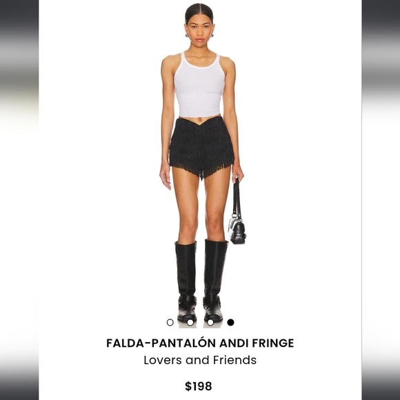 Lovers + Friends Pants - FALDA-PANTALÓN ANDI FRINGE (water green)